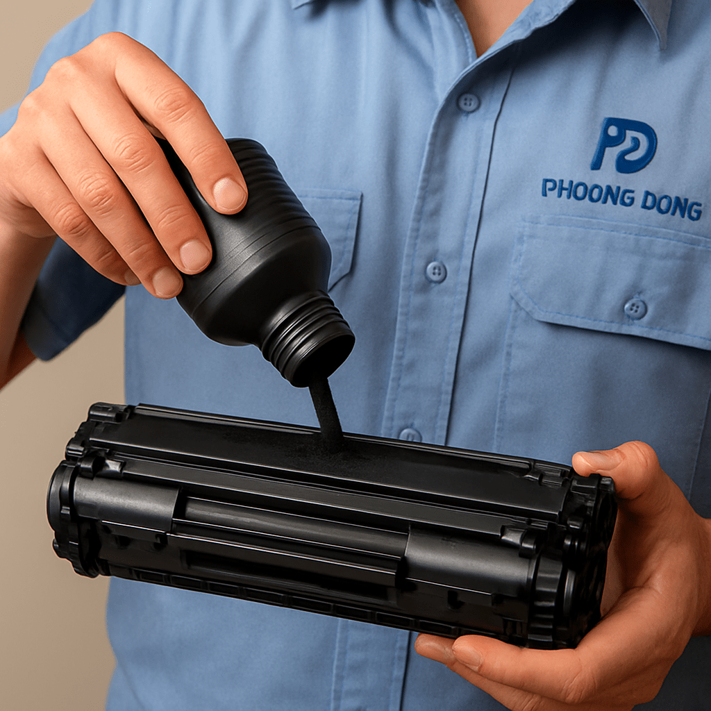 Phương Đông đổ mực máy in tại Trịnh Văn Bô