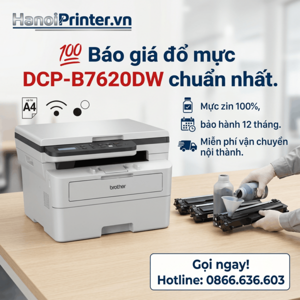 Báo giá đổ mực máy in brother DCP-B7620DW